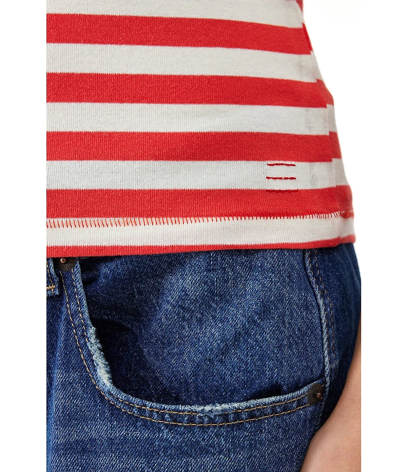 BDG Urban Outfitters Stripe Cap Sleeve T-Shirt