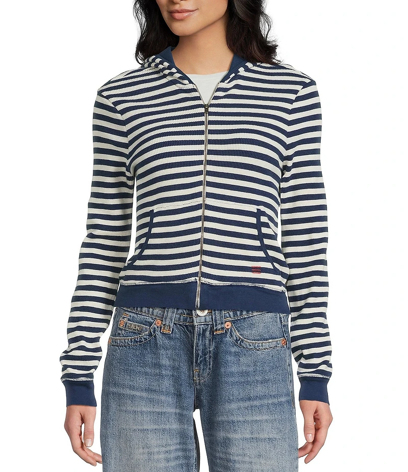 BDG Urban Outfitters Striped Waffle Jacket