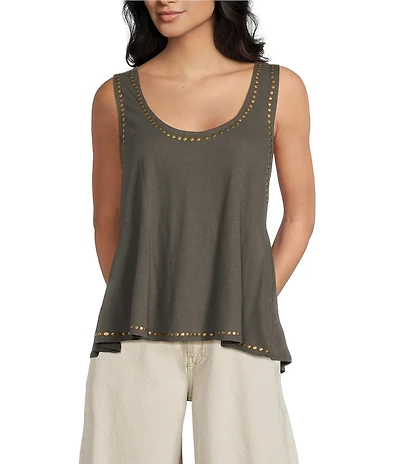 BDG Urban Outfitters Studded Sleeveless V-Neck Tank Top