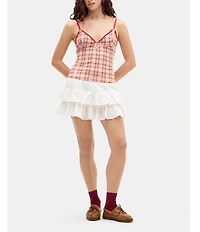 BDG Urban Outfitters Je Taime Check Print Camisole