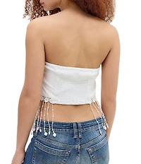 BDG Urban Outfitters Textured Fringe Knit Bandeau