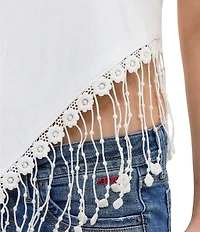 BDG Urban Outfitters Textured Fringe Knit Bandeau