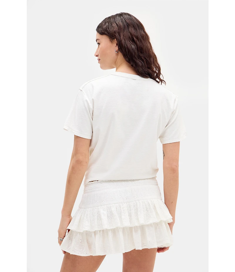 BDG Urban Outfitters Tilly Eyelet Ruffled Micro Mini Skort