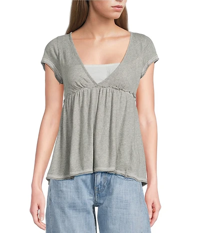 BDG Urban Outfitters Tina Short Sleeve Babydoll Top