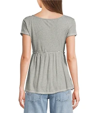 BDG Urban Outfitters Tina Short Sleeve Babydoll Top