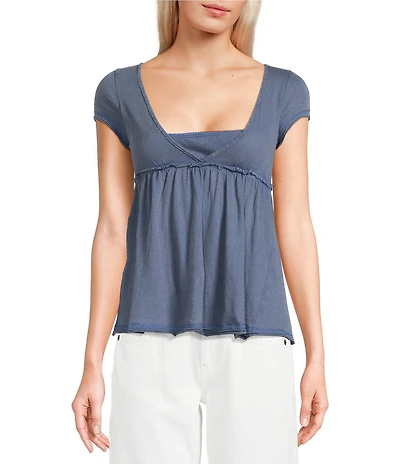 BDG Urban Outfitters Tina Short Sleeve Babydoll Top