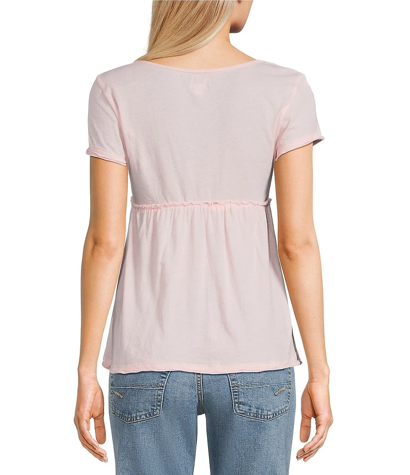 BDG Urban Outfitters Tina Short Sleeve Babydoll Top