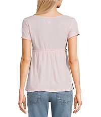 BDG Urban Outfitters Tina Short Sleeve Babydoll Top