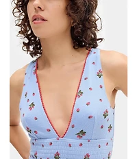 BDG Urban Outfitters Verity Strawberry Printed Tank Top