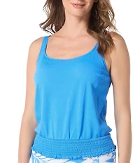 Beach House Brandy Square Neck Blouson Tankini Swim Top