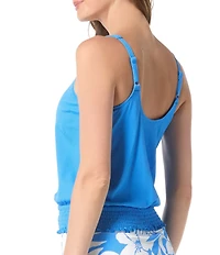Beach House Brandy Square Neck Blouson Tankini Swim Top