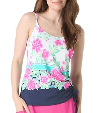 Beach House Bridget Shirred Side Scoop Neck Underwire Tankini Swim Top
