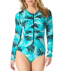 Beach House Hide Tide Fern Emerge Long Sleeve One Piece Swimsuit