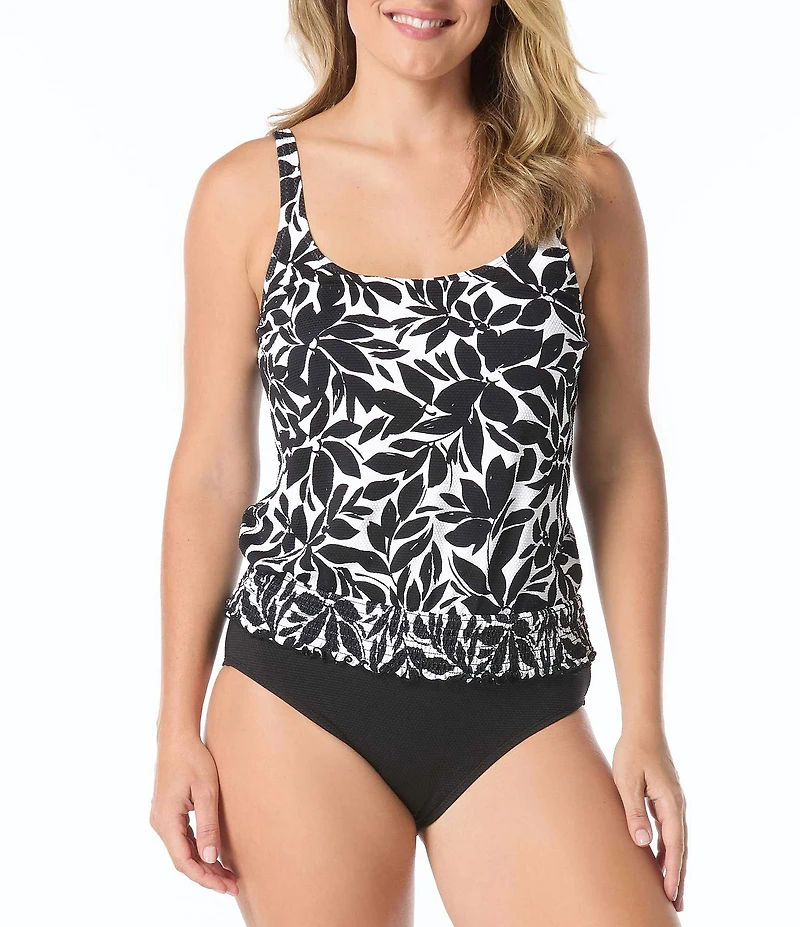 Beach House Key West Scoop Neck Blouson Tankini Swim Top