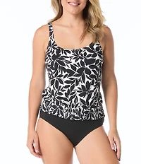 Beach House Key West Scoop Neck Blouson Tankini Swim Top