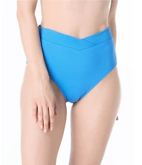 Beach House Letty Solid Crossover Texture Bikini Swim Bottom