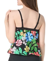 Beach House Midnight Garden Dary Blouson Tankini Swim Top