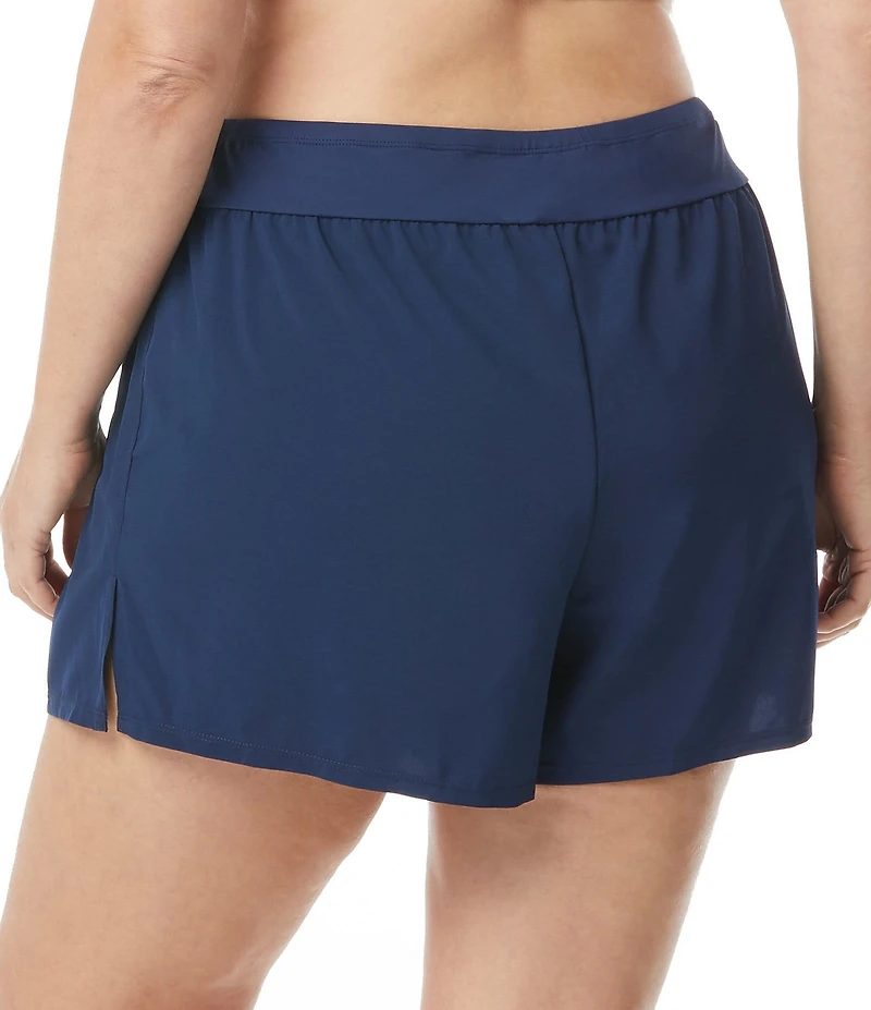 Beach House Plus Size Paloma Beach Solids April Stretch Woven Swim Short