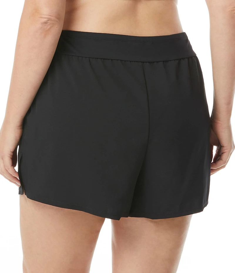 Beach House Plus Size Paloma Beach Solids April Stretch Woven Swim Short