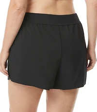 Beach House Plus Size Paloma Beach Solids April Stretch Woven Swim Short