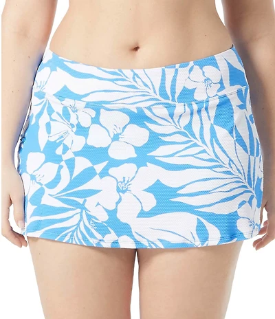 Beach House Plus Size Aloha Spirit Pique Texture Emma Skirted Swim Bottom