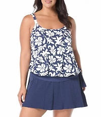 Beach House Plus Size Pique Solid Olivia Princess Seam Swim Skort