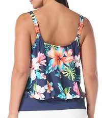 Beach House Plus Size Vibrant Vacay Sarah Blouson Tankini Swim Top