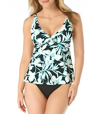 Beach House Saint Lucia Willow Twist Front Underwire V-Neck Tankini Swim Top