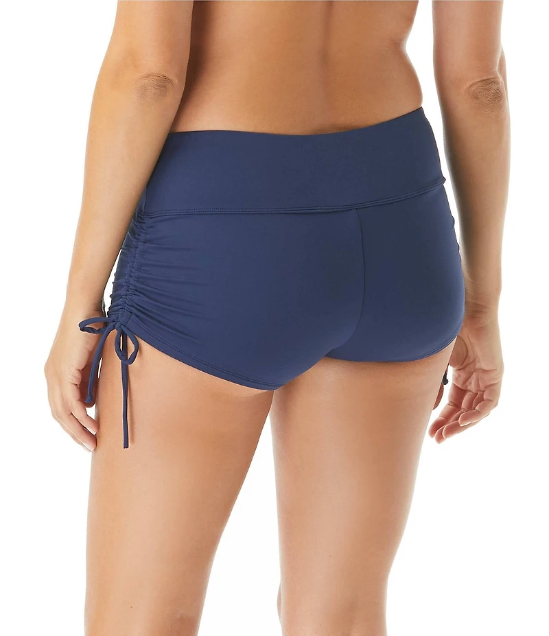 Beach House Solid Blake Adjustable Side Tie Swim Short Bottom