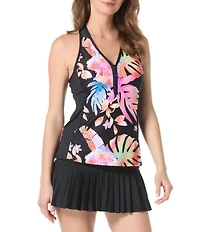 Beach House Solid Stephanie Pleated Swim Skort