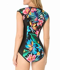 Beach House Surfside Flora Endurance Crew Neck One Piece Swimsuit