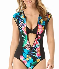 Beach House Surfside Flora Endurance Crew Neck One Piece Swimsuit