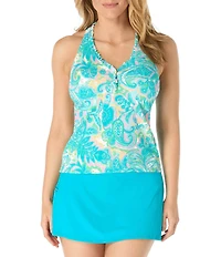 Beach House The Sweet Life Nina Ruffle Trim V-Neck Tankini Swim Top