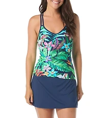 Beach House Tropical Paradise Sports Propel V-Neck Tankini Swim Top