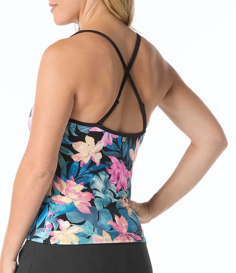 Beach House Wild Calypso Floral Ambition Scoop Neck Tankini Swim Top