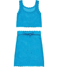 Beach Lingo Big Girl Cover Me In Sunshine Crochet Matching 2 Piece Swimsuit Set