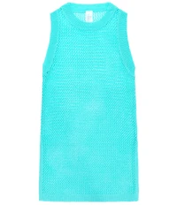 Beach Lingo Big Girls Sleeveless Knit Crocheted Swim Coverup