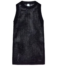 Beach Lingo Big Girls Sleeveless Knit Crocheted Swim Coverup