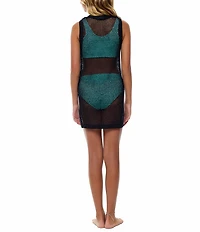 Beach Lingo Big Girls Sleeveless Knit Crocheted Swim Coverup
