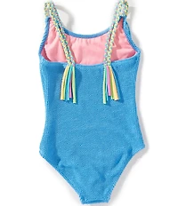 Beach Lingo Big Girls Braided Strap One-Piece Swimsuit