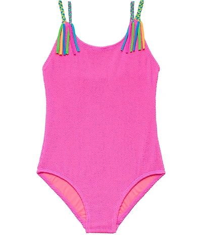 Beach Lingo Big Girls Braided Strap One-Piece Swimsuit
