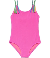 Beach Lingo Big Girls Braided Strap One-Piece Swimsuit