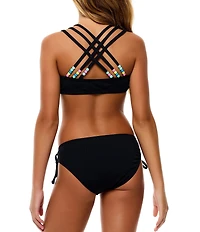 Beach Lingo Big Girls Candy Girl Beaded Bralette With Hipster Bottom 2 Piece Set