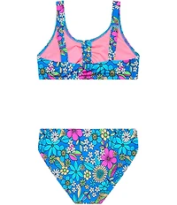 Beach Lingo Big Girls Floral Bikini With Hipster Tassel Electric Ave 2-Piece Swimsuit