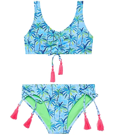 Beach Lingo Big Girls Floral Cup Bralette And Hipster Bottom 2-Piece Set