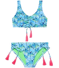 Beach Lingo Big Girls Floral Cup Bralette And Hipster Bottom 2-Piece Set