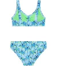 Beach Lingo Big Girls Floral Cup Bralette And Hipster Bottom 2-Piece Set
