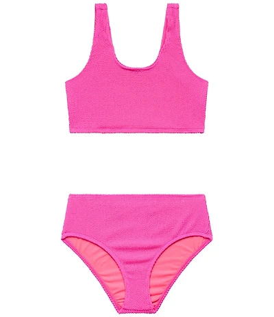 Beach Lingo Big Girls Longline Crop Bralette 2-Piece Swimsuit Set