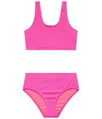 Beach Lingo Big Girls Longline Crop Bralette 2-Piece Swimsuit Set