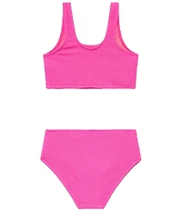 Beach Lingo Big Girls Longline Crop Bralette 2-Piece Swimsuit Set